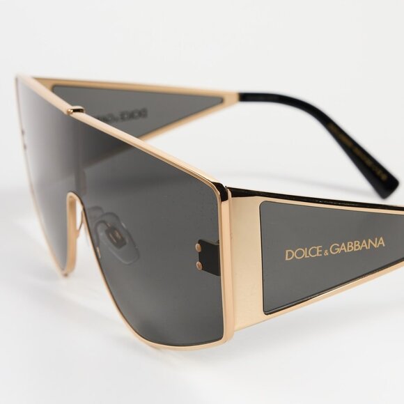 NEW Dolce & Gabbana DG2305 Rectangular Black Gold Sunglasses  DG2305 02/87 - Picture 2 of 5